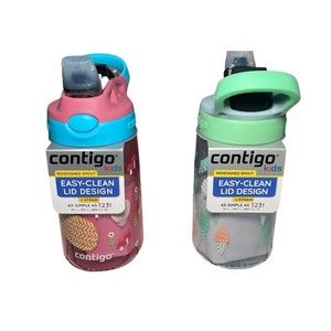 Contigo Kids 2 Pack Water Bottle Hedgehog and Ice Cream Design